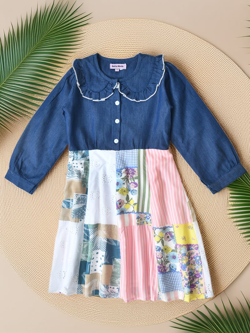 Multi Color Floral Dress for Girls